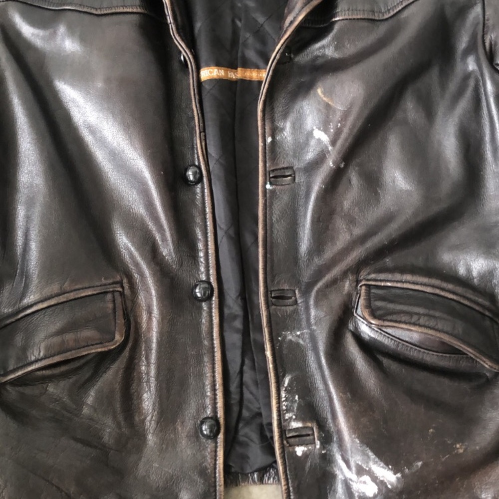 American Base vintage authentic leather coat !
